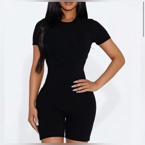 NWT Naked Wardrobe Ribbed Romper Size L